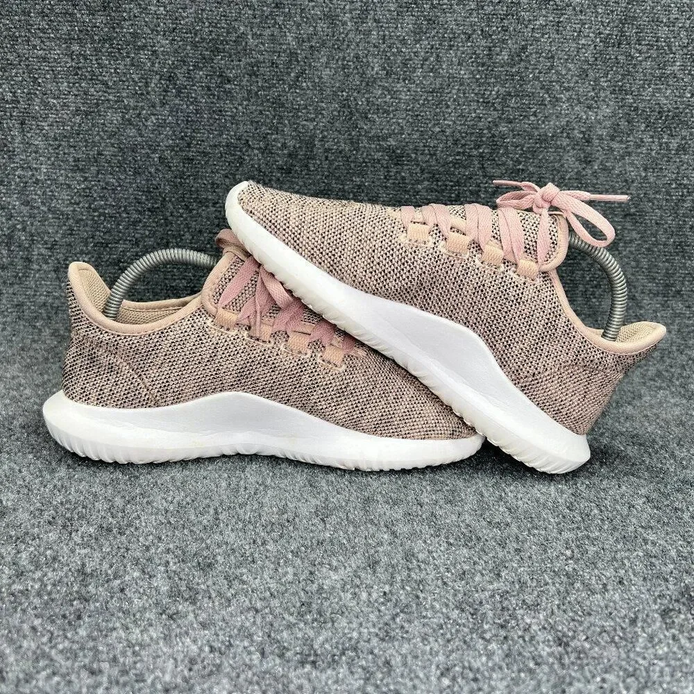 Adidas Originals Tubular Shadow Shoes Women's Size 8.5 Pink Knit Lace Up Running